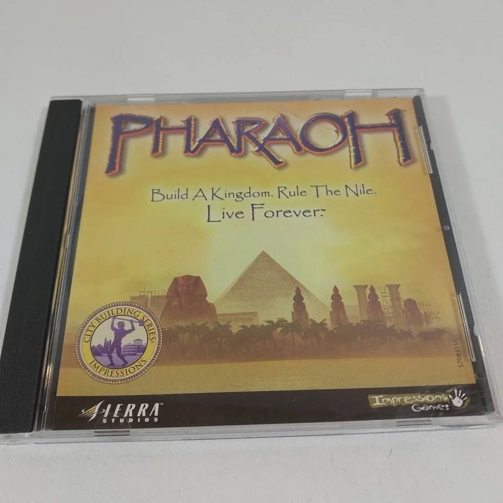 Pharaoh - PC - CDROM Sierra Build a Kingdom Rule the Nile Live Forever 1999